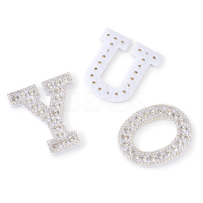 Alphabet Resin Rhinestone Patches DIY-TAC0005-45A-1