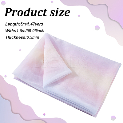 Rainbow Color Polyester Mesh Fabric DIY-WH0504-162B-1