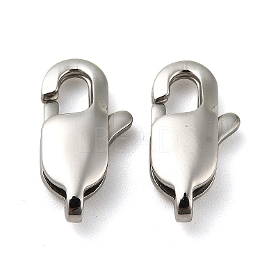 Tarnish Resistant 304 Stainless Steel Lobster Claw Clasps STAS-F094-05A-P-1