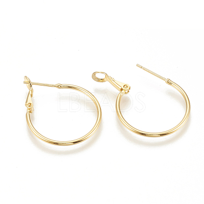 Brass Hoop Earrings KK-S341-84-1