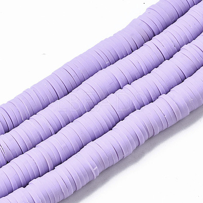 Handmade Polymer Clay Beads Strands X-CLAY-R089-8mm-146-1