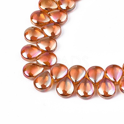 Electroplate Glass Beads Strand EGLA-S188-27-B01-1