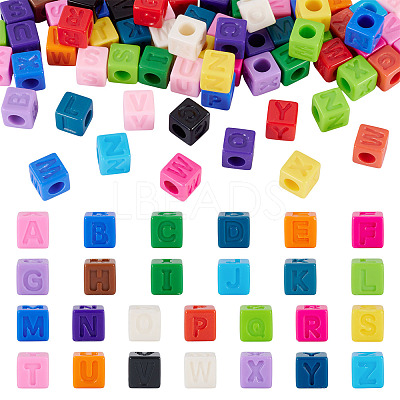 150Pcs Opaque Acrylic European Beads SACR-TA0001-59B-1