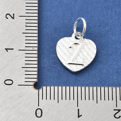 925 Sterling Silver Heart with Capital Letter Charms STER-S009-13Z-S-1