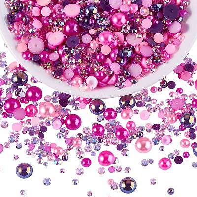 60g Resin patch multi size mixed pearl patch DIY jewelry accessories(2 bags) JX586J-1
