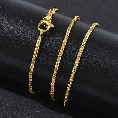 1.5MM Brass Wheat Chain Necklaces for Women KK-CBA4FD4-08G-1