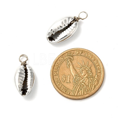 Electroplated Shell Beads Pendants PALLOY-JF01002-02-1