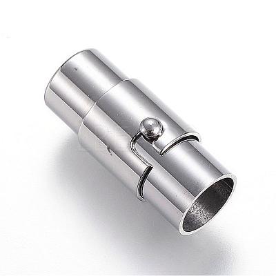 Tarnish Resistant 304 Stainless Steel Locking Tube Magnetic Clasps STAS-D159-30-1