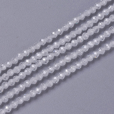 Cubic Zirconia Beads Strands G-F596-48I-2mm-1
