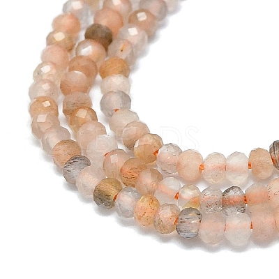 Natural Peach Moonstone Beads Strands G-G106-A34-01-1
