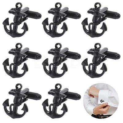 4 Pairs Alloy Cufflinks FIND-CA0011-40EB-1