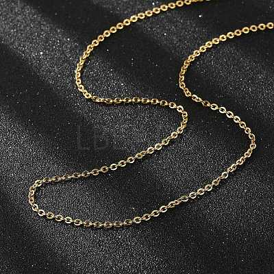 304 Stainless Steel Cable Chain Necklace Making STAS-P045-05G-1