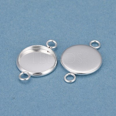 201 Stainless Steel Cabochon Connector Settings X-STAS-F191-15S-D-1