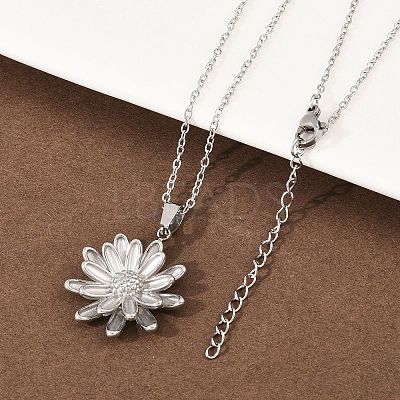 304 Stainless Steel Pendant Necklaces & Stud Earrings Set for Women SJEW-G086-01P-1