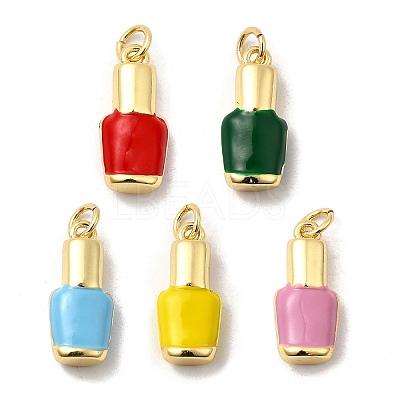 Brass Enamel Pendants KK-A268-03G-B-1