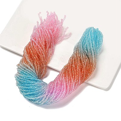 Transparent Painted Glass Beads Strands LS-DGLA-A034-T2mm-A19-1