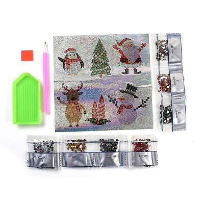 Christmas Theme DIY Diamond Painting Stickers Kits For Kids DIY-H123-01-1