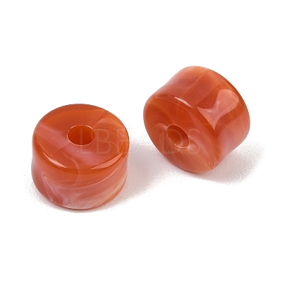 Two-Color Opaque Acrylic Imitation Gemstone Beads AC-CBA3EFE-02J-1