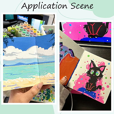 1Pc Portable Art Drawing Sketchbooks AJEW-SP0004-28B-02-1