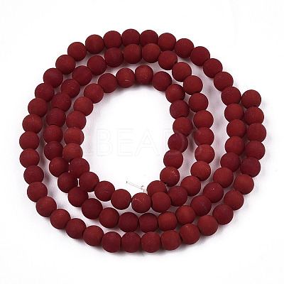 Opaque Glass Beads Strands GLAA-T032-P4mm-MD05-1
