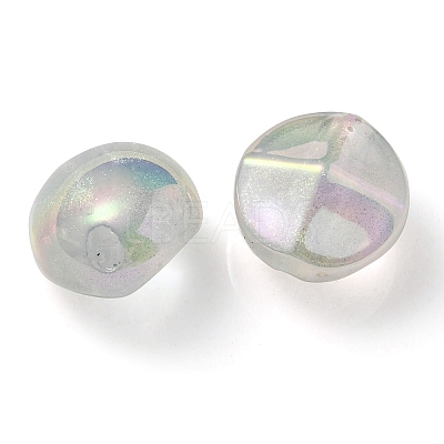 UV Plating Luminous Transparent Acrylic Beads OACR-P010-05B-1