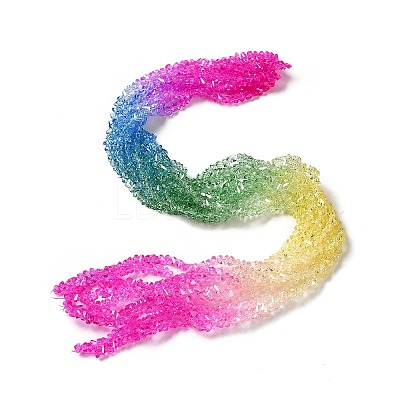 Transparent Glass Bead Strands X-GLAA-H023-02B-1