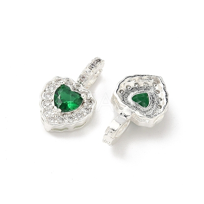 Brass Micro Pave Cubic Zirconia Pendants KK-Z139-05S-1