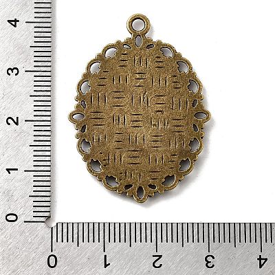 Zinc Alloy Pendant Settings for Cabochon & Rhinestone LS-PALLOY-A15257-AB-FF-1