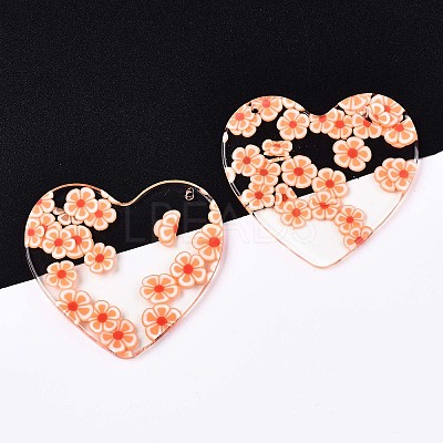 Transparent Clear Cellulose Acetate(Resin) Pendants KY-T040-56D-1