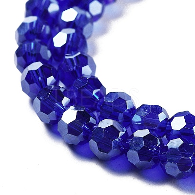 Electroplate Transparent Glass Beads Strands EGLA-A035-T6mm-A06-1