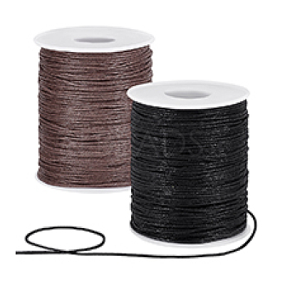 2 Rolls 2 Colors Waxed Cotton Cords YC-PH0001-52D-1