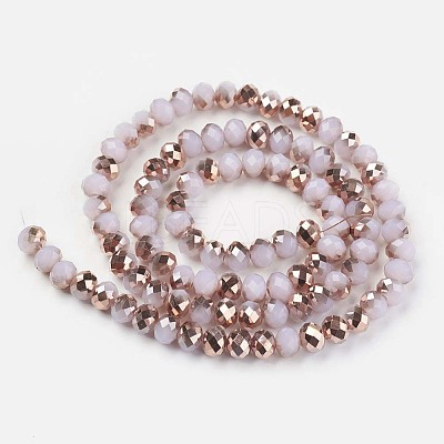 Electroplate Glass Beads Strands EGLA-A034-J6mm-N01-1