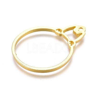 Alloy Open Back Bezel Pendants PALLOY-P182-01G-1