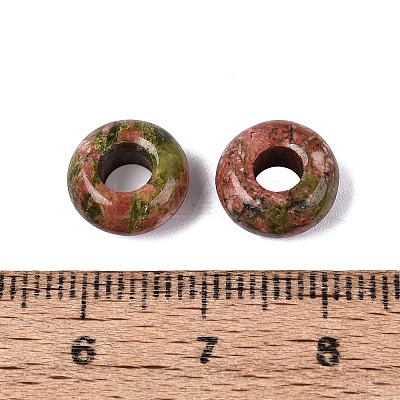 Natural Unakite European Beads G-Q602-04J-1