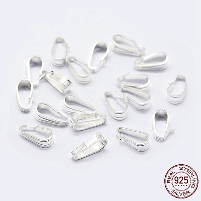 925 Sterling Silver Snap on Bails STER-F036-08S-4x8mm-1