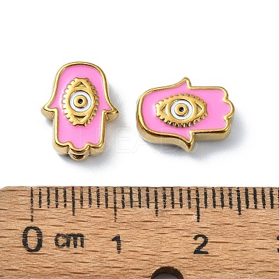 Ion Plating(IP) 304 Stainless Steel Enamel Beads STAS-Q318-10D-1