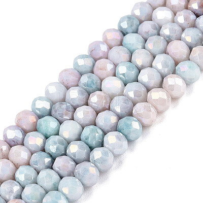 Ombre Effect Dyed Glass Beads Strands LS-GLAA-C023-02-C24-1