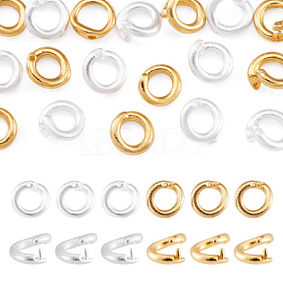 20Pcs 2 Colors Brass Open Jump Rings KK-TA0008-83-1