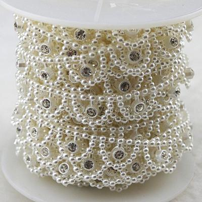 ABS Plastic Imitation Pearl Beaded Trim OCOR-Q046-05-1