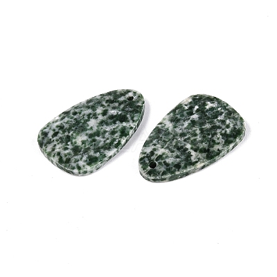 Natural Green Spot Jasper Pendants G-Q601-38F-1