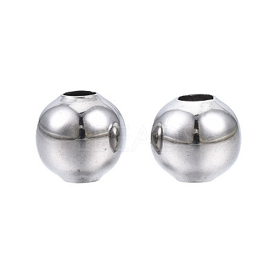 Round 304 Stainless Steel Beads STAS-TAC0004-5mm-P-1