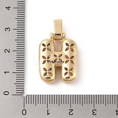Brass Micro Pave Cubic Zirconia Pendants ZIRC-P121-01G-H-1