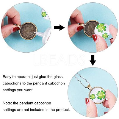 Flatback Glass Cabochons for DIY Projects GGLA-PH0004-27F-1
