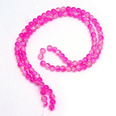 Baking Paint Crackle Glass Bead Strands CCG-S001-10mm-09-1