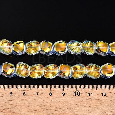 Electroplate Glass Beads Strands EGLA-N012-07B-1