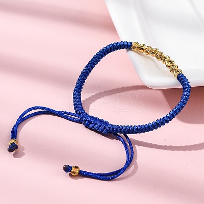 Polyester Cord Braided Bead Bracelets for Women BJEW-L698-01G-13-1