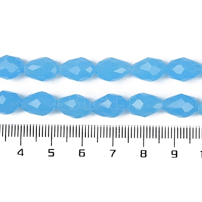 Electroplate Imitation Jade Glass Beads Strands EGLA-N013-J4mm-D05-1