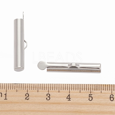 Brass Slide On End Clasp Tubes KK-P031-12P-1