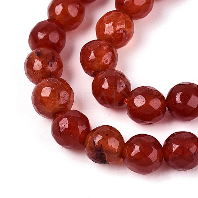 Dyed Natural White Jade Beads Strands X-G-T139-6mm-60-11-1