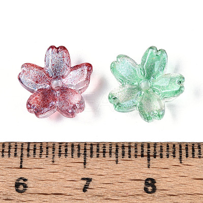 Baking Paint Transparent Glass Bead Caps X-DGLA-N014-06-1